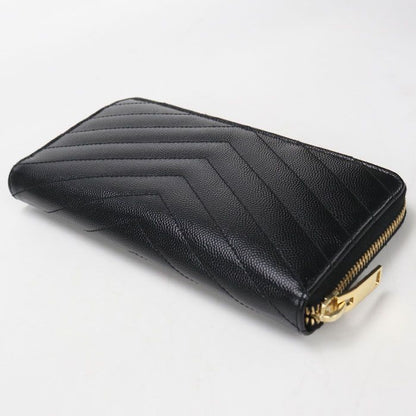 Saint Laurent Full Zip Wallet Monogram Round Zip Calf — view 2