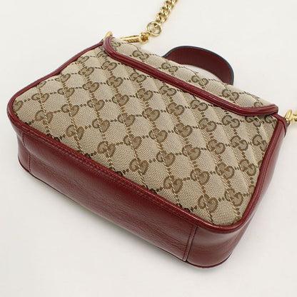 Gucci Mini Top Handle Bag GG Marmont Handbag Canvas Leather — view 2