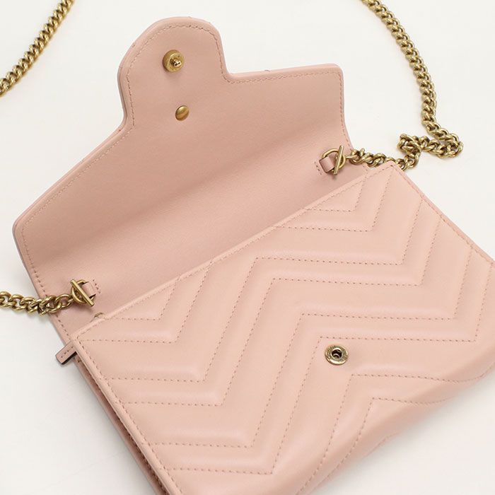 Gucci GG Marmont Chain Wallet Quilted Leather — view 7