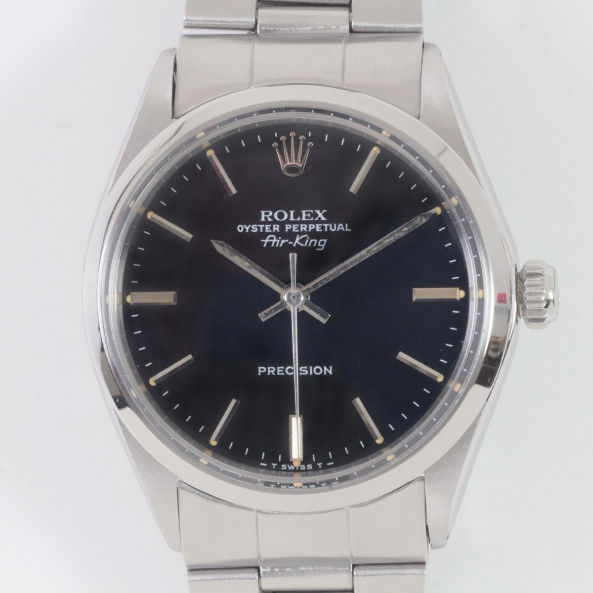 Rolex Air King Stainless Steel Black Vintage