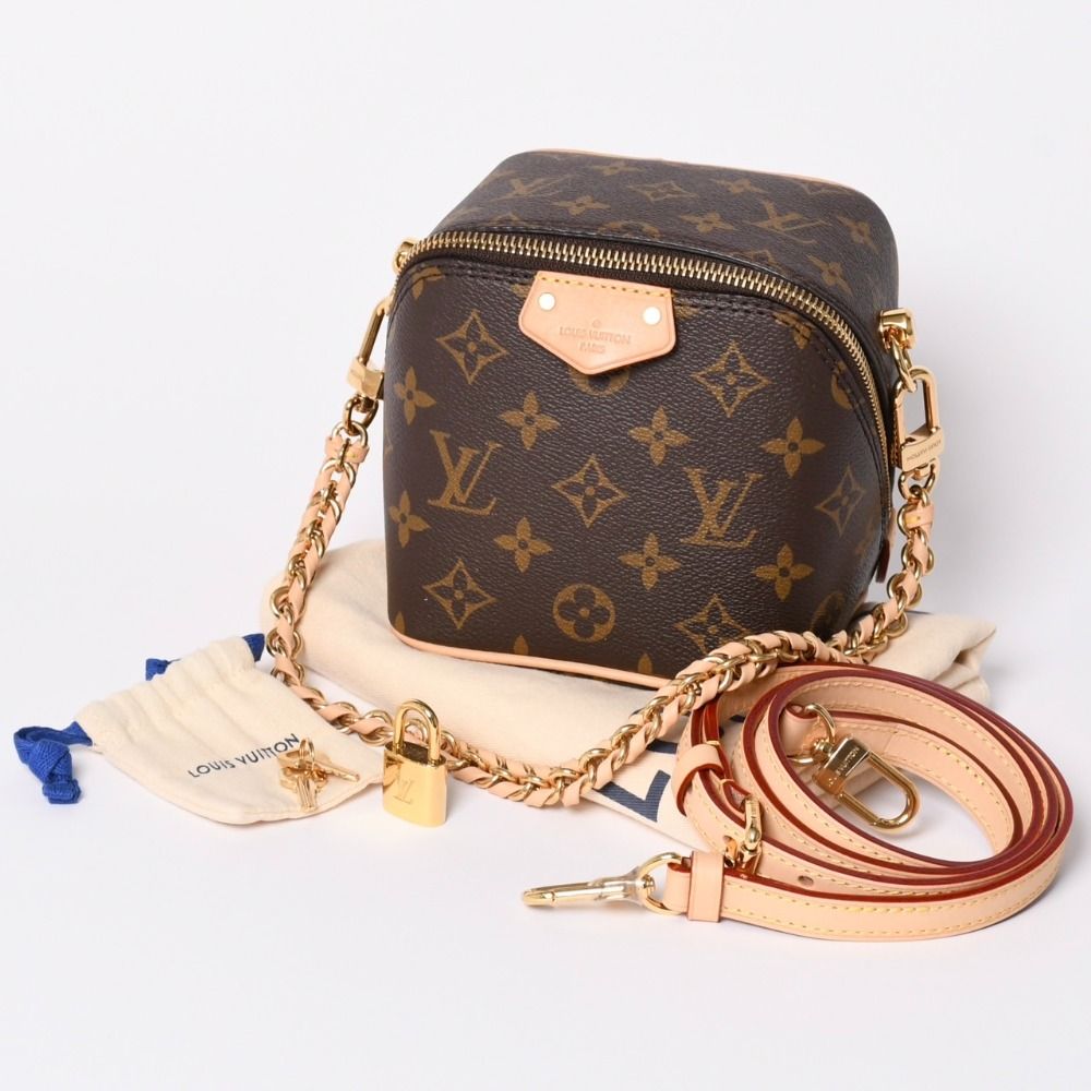 Louis Vuitton Shoulder Bag Just in Case Monogram Dice Shape Brown Gold