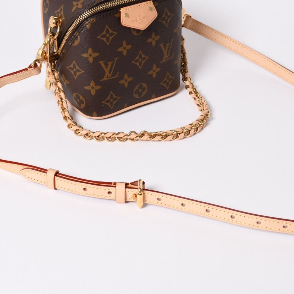 Louis Vuitton Shoulder Bag Just in Case Monogram Dice Shape Brown Gold — view 6