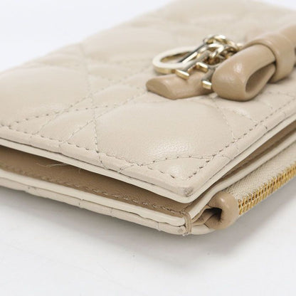 Dior Dahlia Wallet Lady Dior Bifold Lambskin Handbag — view 7