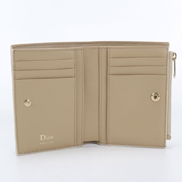 Dior Dahlia Wallet Lady Dior Bifold Lambskin Handbag — view 3