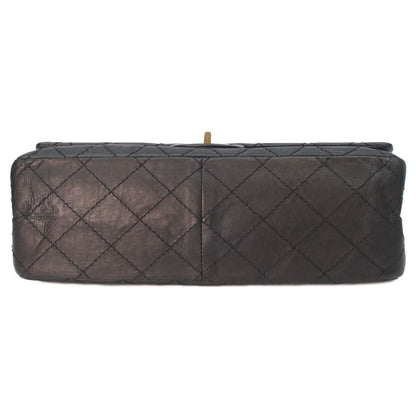 Chanel Black Aged Calfskin 2.55 Quilted 28 Chain Handbag — view 5