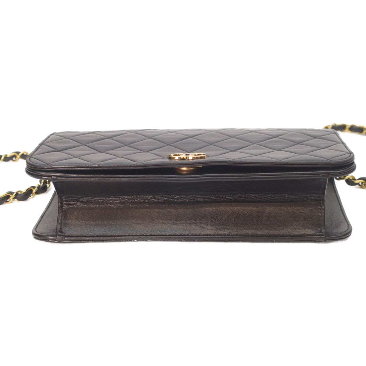 Chanel Black Lamb Single Full Flap Push Lock Quilted 23 — view 5