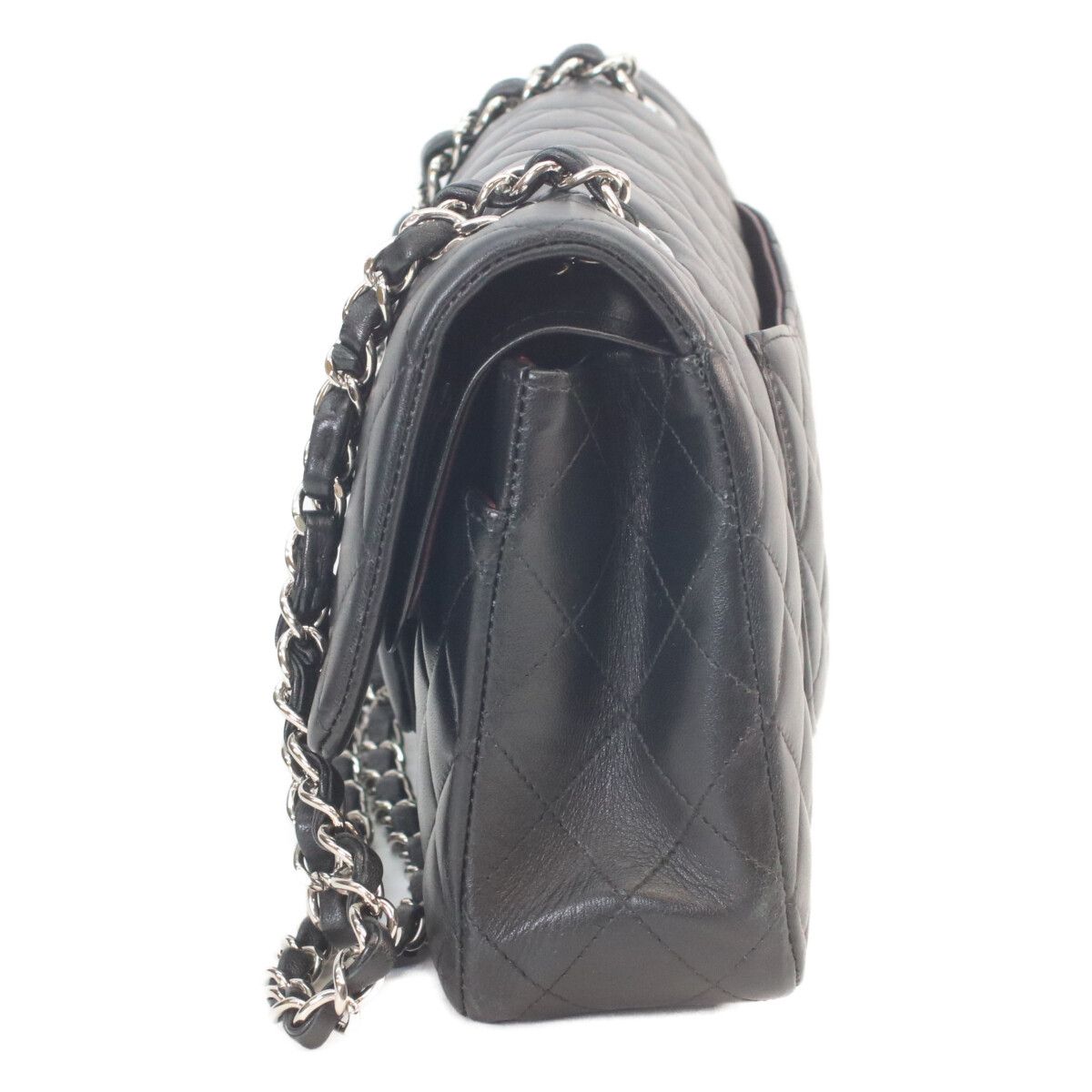 Chanel Black Lamb Silver Quilted 25 Shoulder — view 2