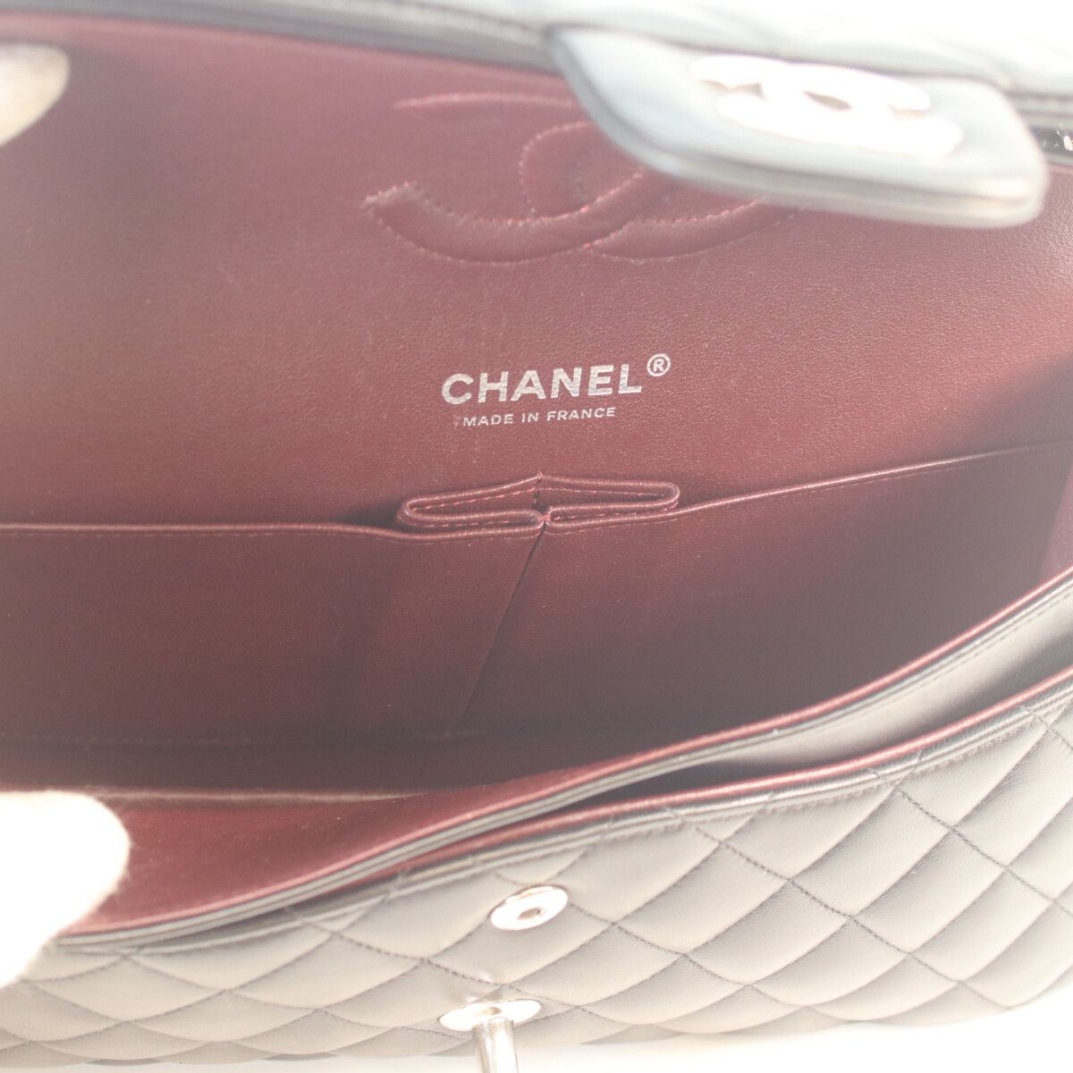 Chanel Black Lamb Silver Quilted 25 Shoulder — view 9