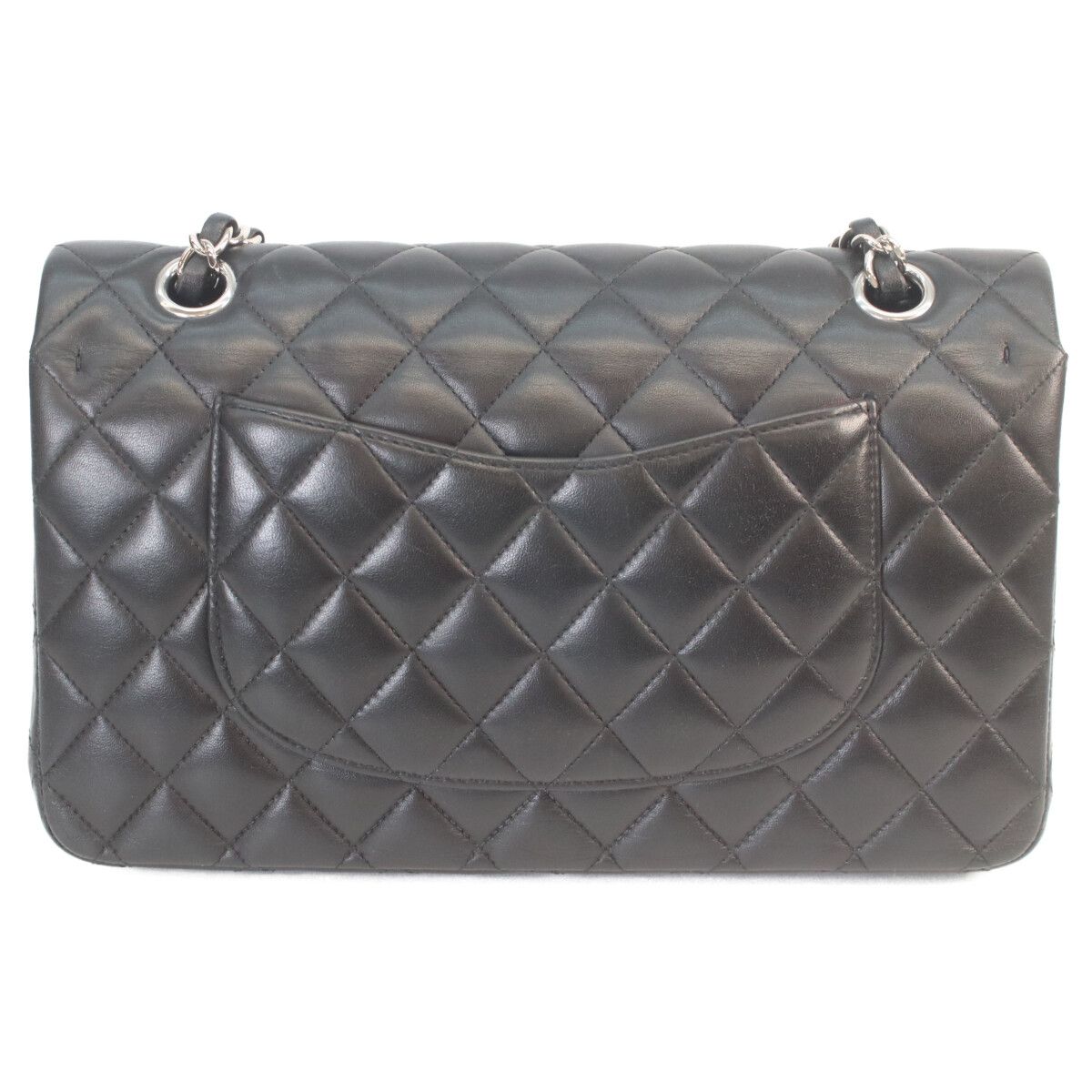 Chanel Black Lamb Silver Quilted 25 Shoulder — view 3