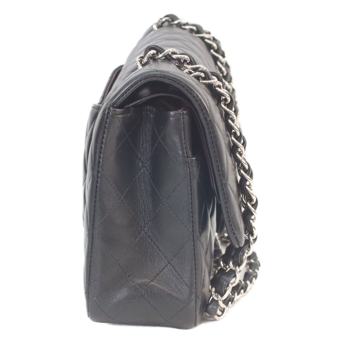 Chanel Black Lamb Silver Quilted 25 Shoulder — view 4