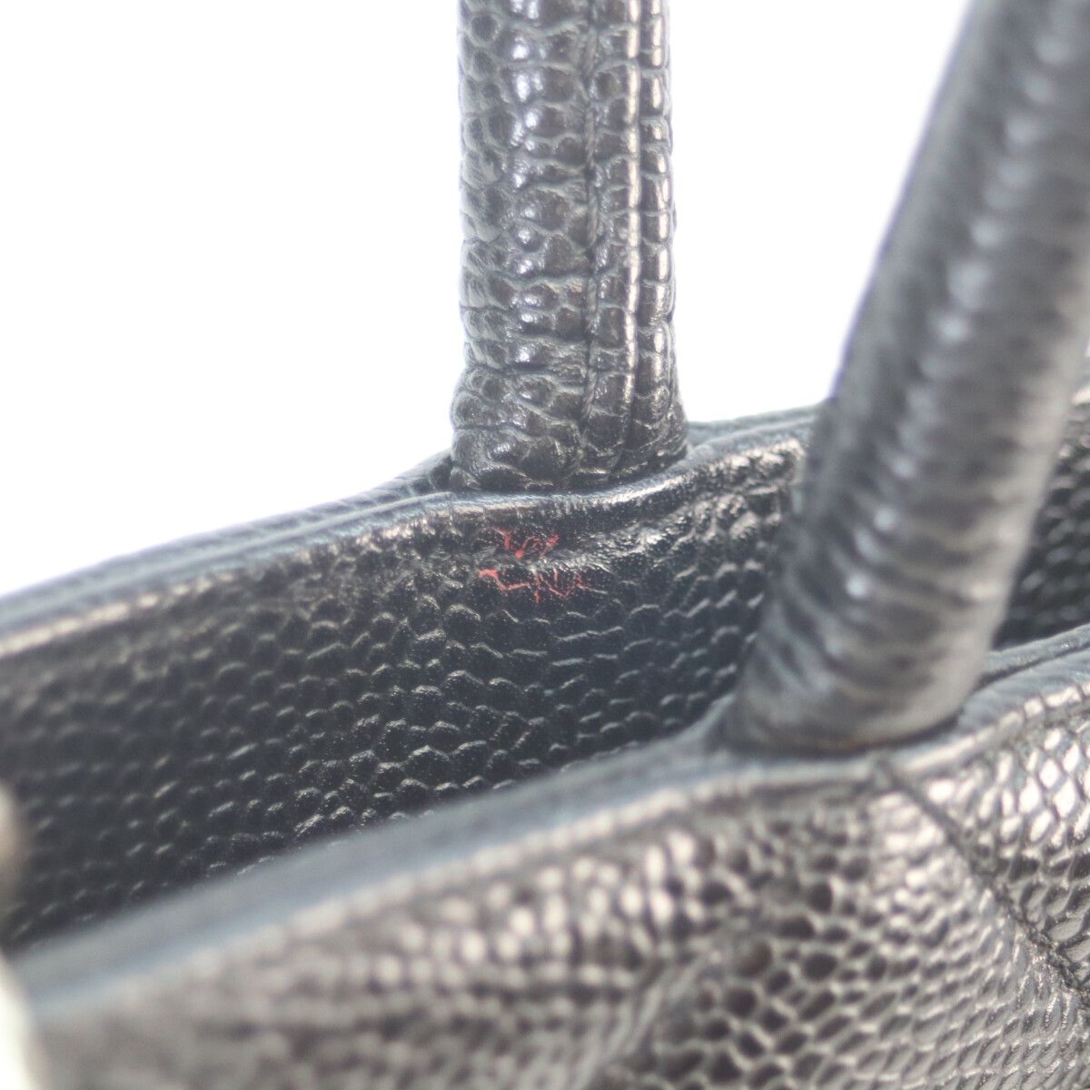 Chanel Black Caviar Silver Medallion Tote — view 7
