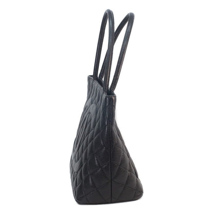 Chanel Black Caviar Silver Medallion Tote — view 2