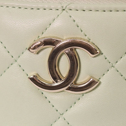 Chanel Lime Green Gold Lamb Trendy CC 2-Way Vanity — view 6