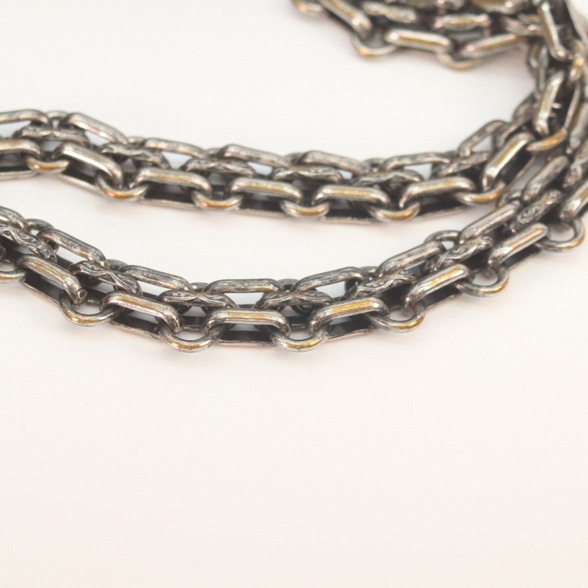 Chanel Metallic Blue Gray Vintage Calf Silver Quilted 2.55 Large Chain Handbag — view 7