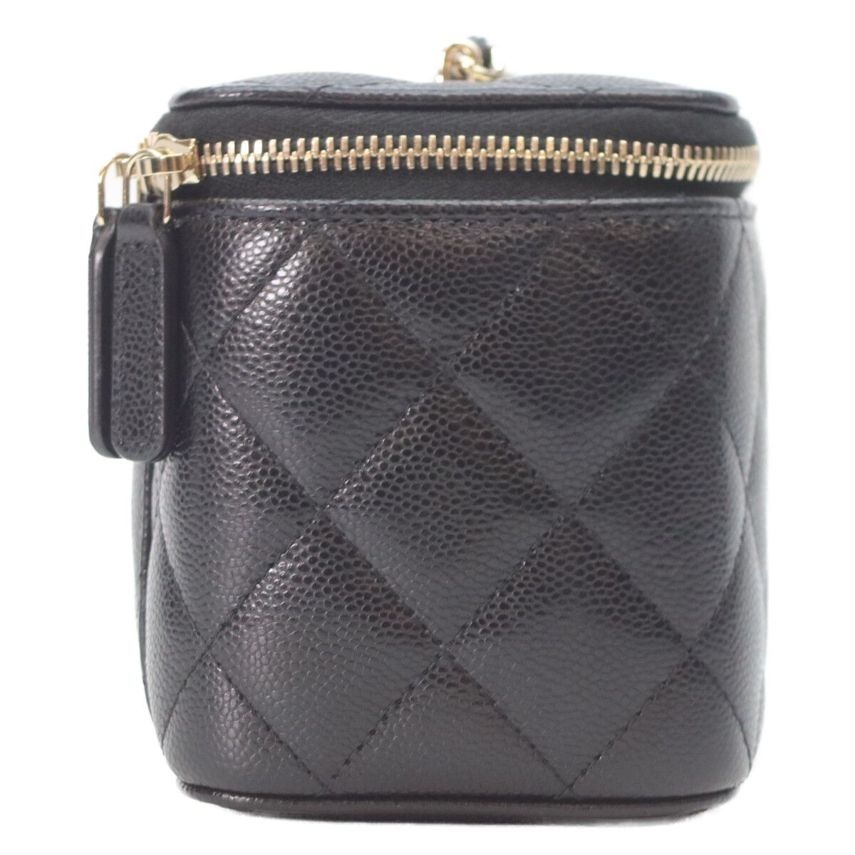 Chanel Black Caviar Gold Vanity Chain Shoulder — view 4