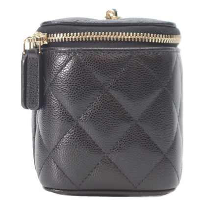 Chanel Black Caviar Gold Vanity Chain Shoulder — view 4