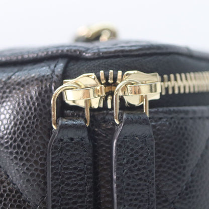 Chanel Black Caviar Gold Vanity Chain Shoulder — view 7