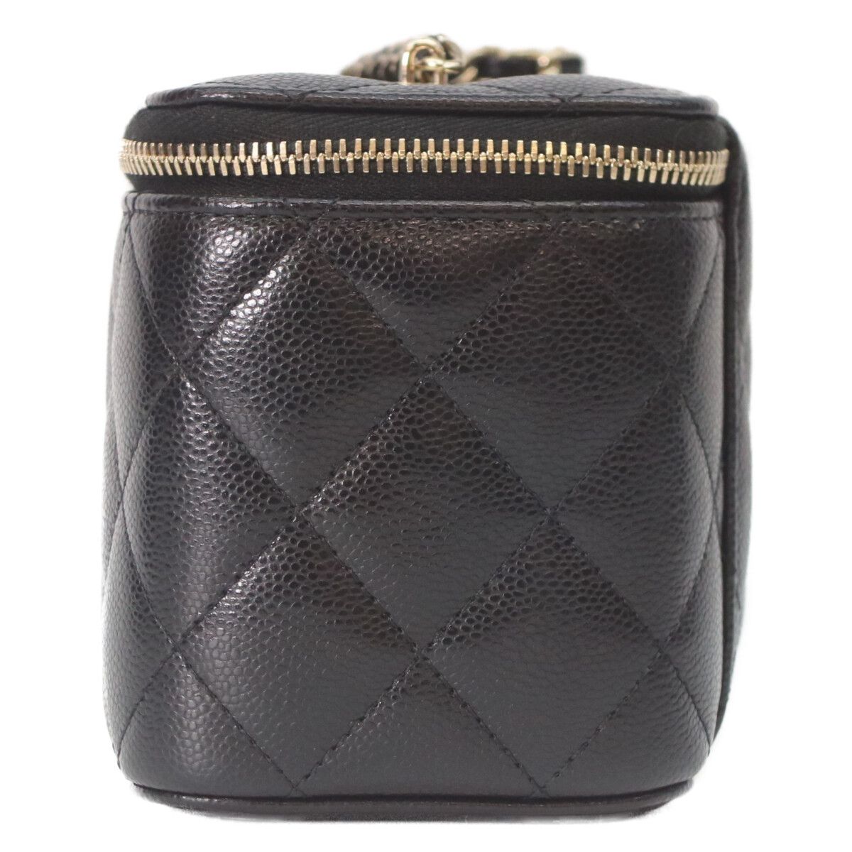 Chanel Black Caviar Gold Vanity Chain Shoulder — view 2