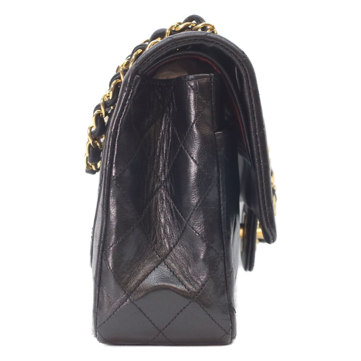 Chanel Black Lamb Gold Quilted 25 Shoulder — view 4
