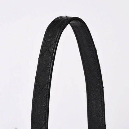Chanel Quilted Bag CC Logo Caviar Leather Black Gold — view 4