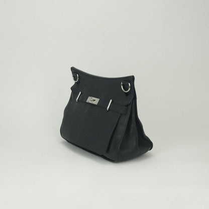 Hermes Gipsiere 34 Shoulder Bag Taurillon Clemence Noir Blue Indigo Black Navy — view 2