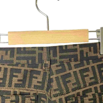 Fendi Jeans Zucca Pattern Pants Tapered Vintage Archive 42 Brown — view 4