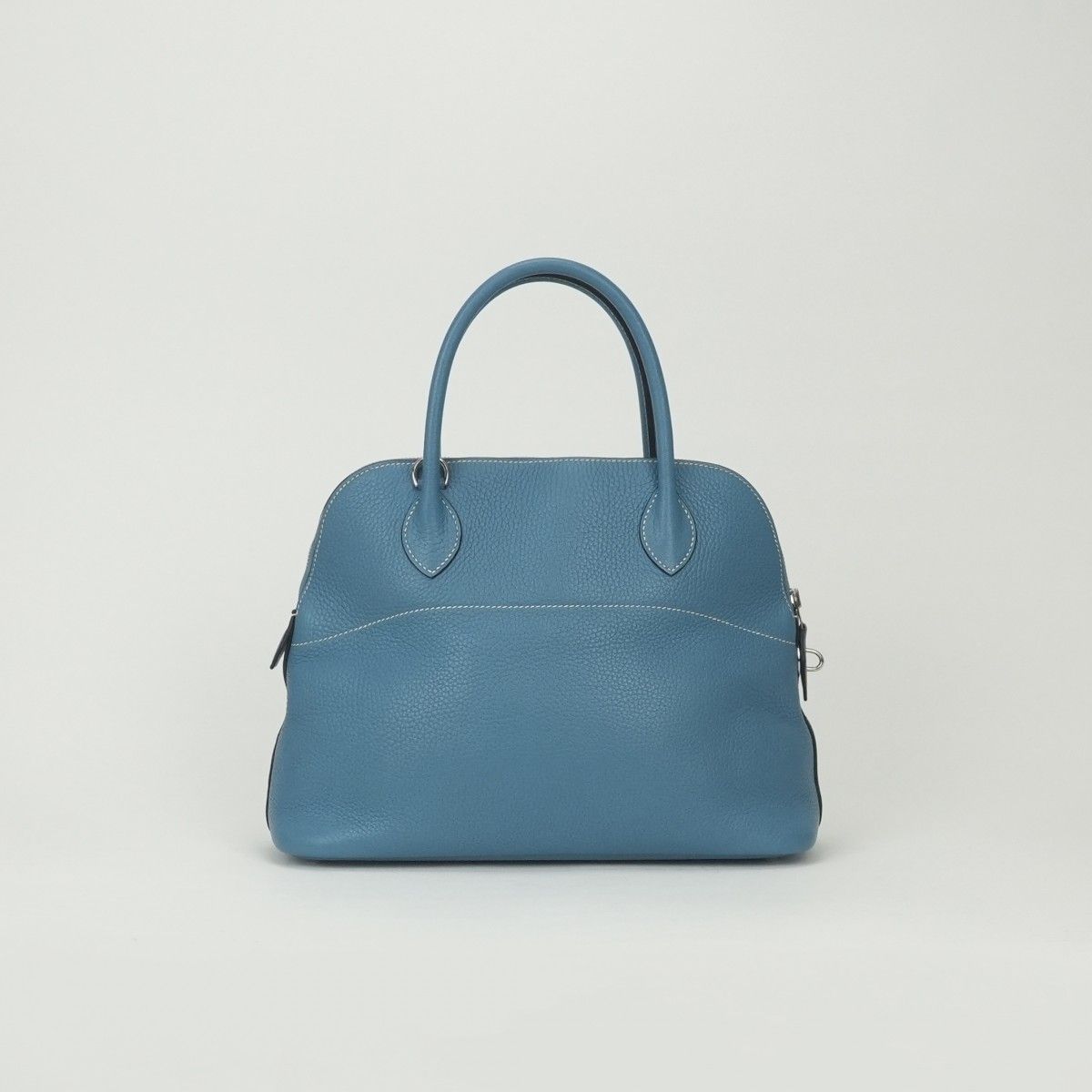 Hermes Bolide 31 Tote Shoulder Bag Taurillon Clemence Blue Jean Bluejean Silver — view 3