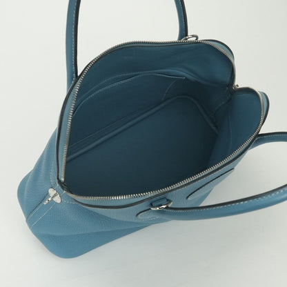 Hermes Bolide 31 Tote Shoulder Bag Taurillon Clemence Blue Jean Bluejean Silver — view 8
