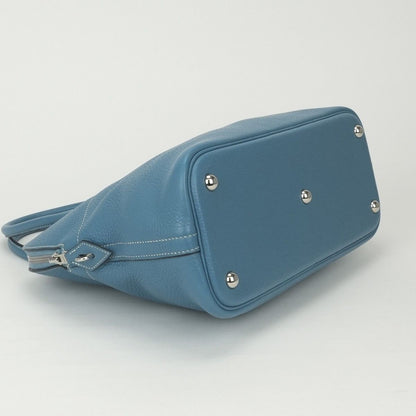 Hermes Bolide 31 Tote Shoulder Bag Taurillon Clemence Blue Jean Bluejean Silver — view 6