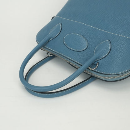 Hermes Bolide 31 Tote Shoulder Bag Taurillon Clemence Blue Jean Bluejean Silver — view 4