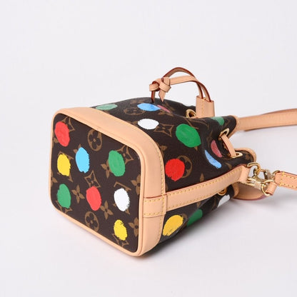 Louis Vuitton Yayoi Kusama Collaboration Shoulder Bag Monogram Nano Noe Brown — view 8