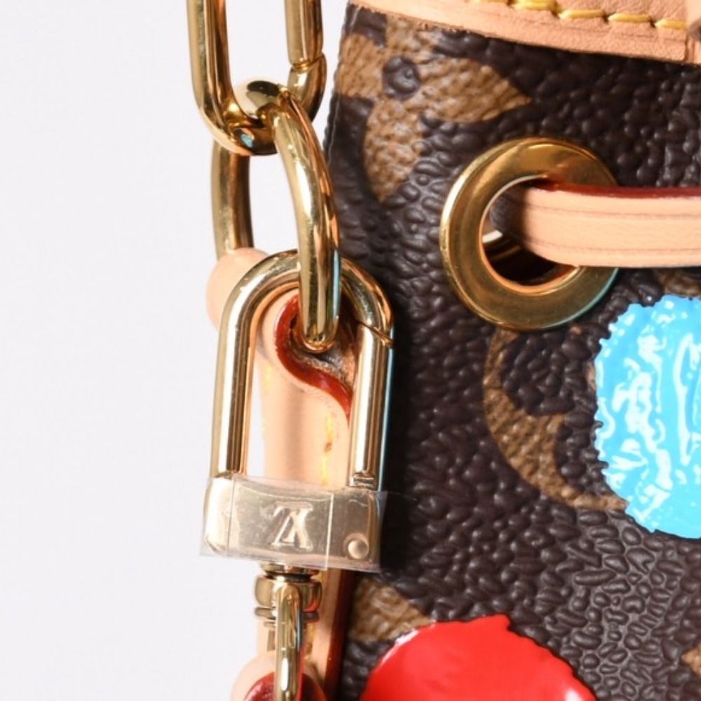 Louis Vuitton Yayoi Kusama Collaboration Shoulder Bag Monogram Nano Noe Brown — view 5
