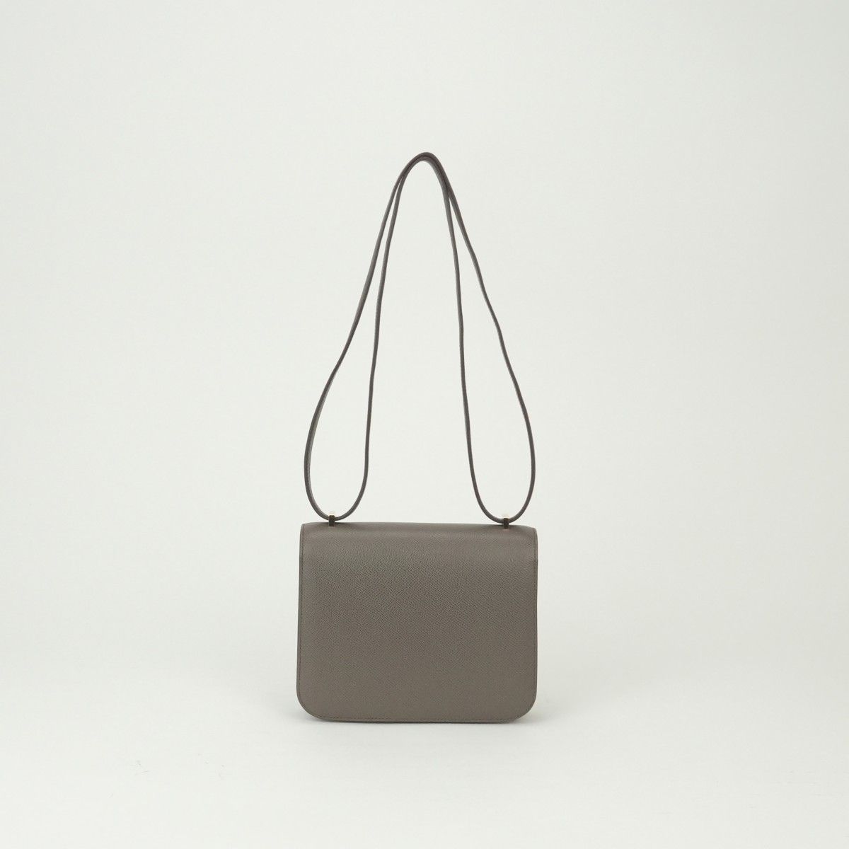 Hermes Constance 3 Mini 18 Shoulder Bag Epsom Etain Gray Pink Gold Veau — view 3