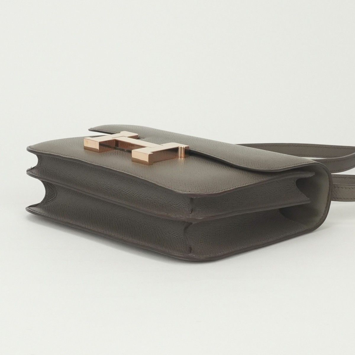 Hermes Constance 3 Mini 18 Shoulder Bag Epsom Etain Gray Pink Gold Veau — view 5
