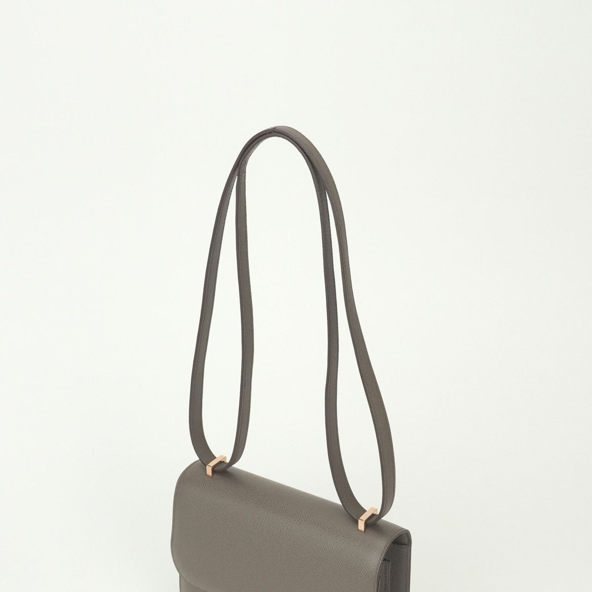 Hermes Constance 3 Mini 18 Shoulder Bag Epsom Etain Gray Pink Gold Veau — view 4