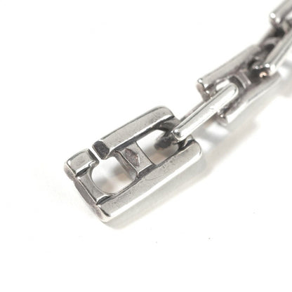 Hermes Cles MM 19 Bracelet Bangle Calf Silver Logo Rare — view 5