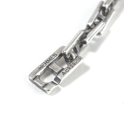 Hermes Cles MM 19 Bracelet Bangle Calf Silver Logo Rare — view 4