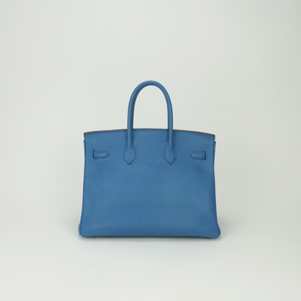 Hermes Birkin 35 Verso Tote Epsom Mykonos Blue Silver Handbag Veau — view 3