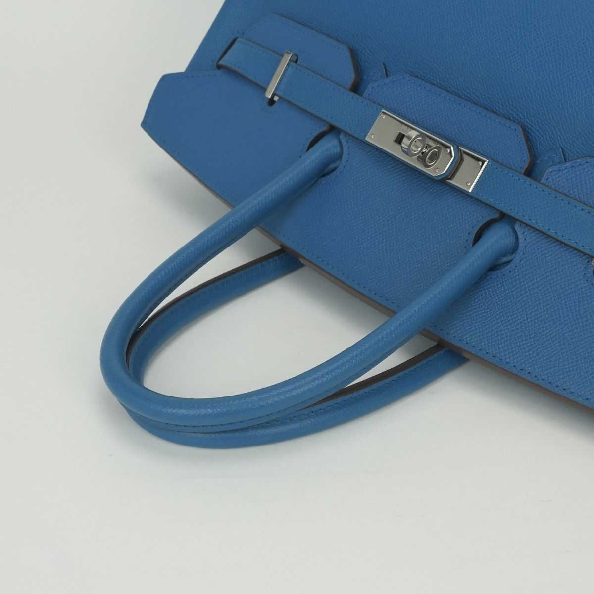 Hermes Birkin 35 Verso Tote Epsom Mykonos Blue Silver Handbag Veau — view 4