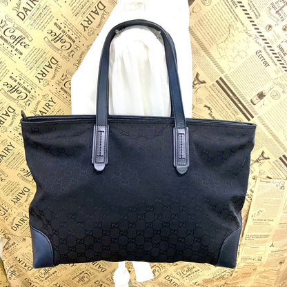 Gucci GG Canvas Tote Sherry Black A3 Travel Business — view 2