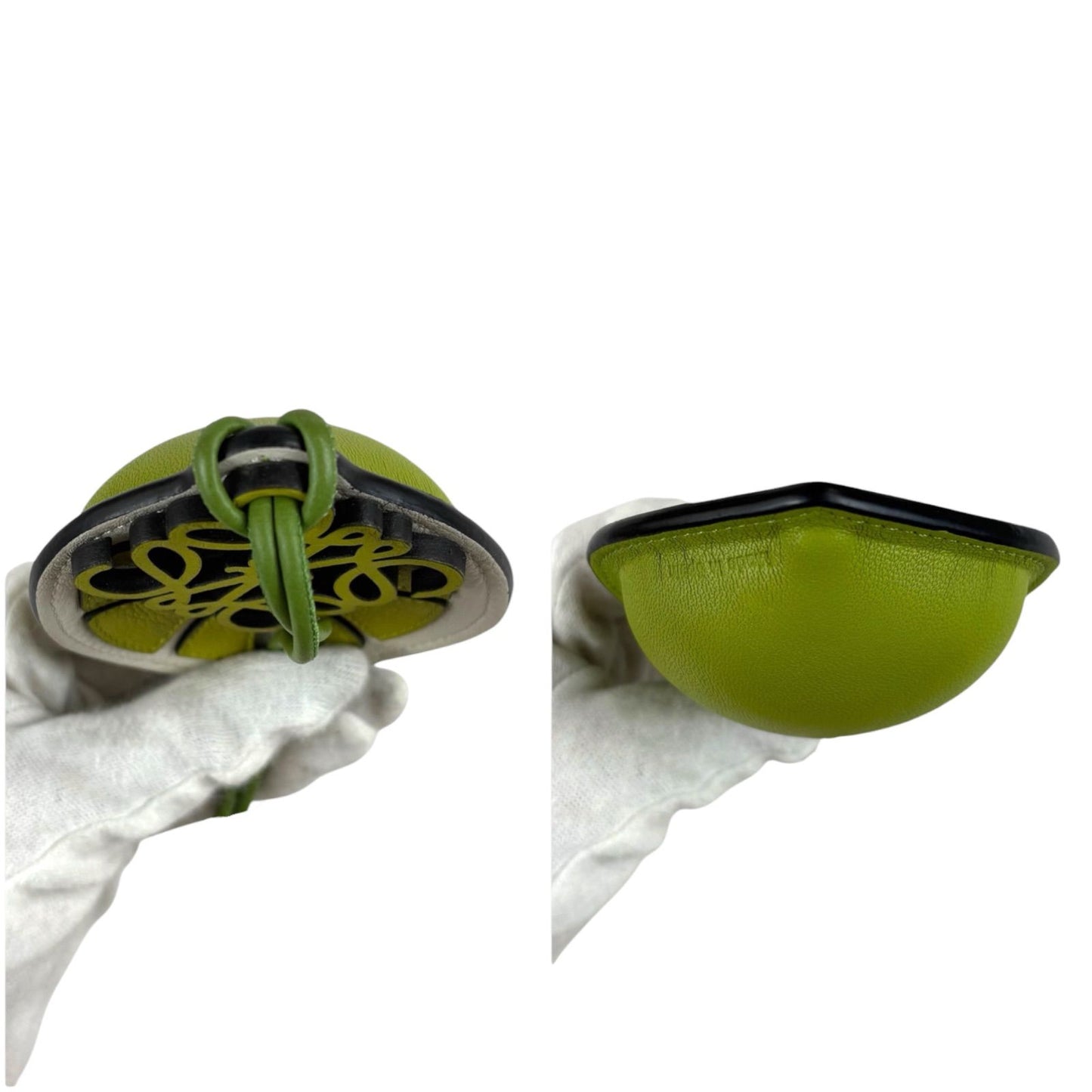 Loewe Lime Bag Charm Key Ring Key Holder Fruits Yellow Green — view 6