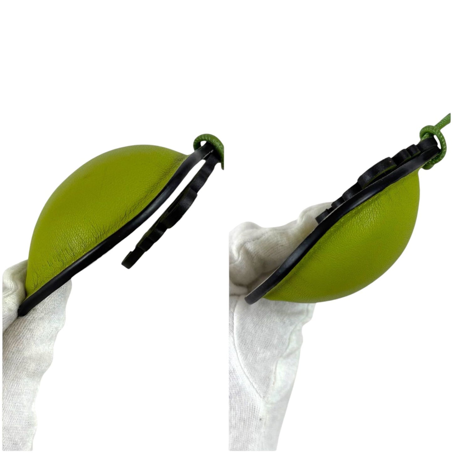 Loewe Lime Bag Charm Key Ring Key Holder Fruits Yellow Green — view 5