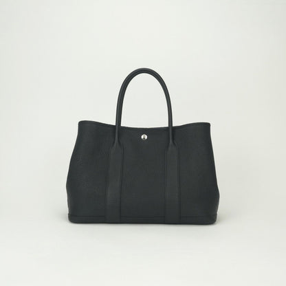 Hermes Garden Party PM 36 Tote Negonda Noir Black Silver