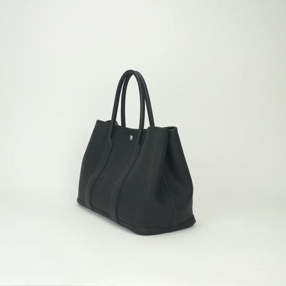 Hermes Garden Party PM 36 Tote Negonda Noir Black Silver — view 2