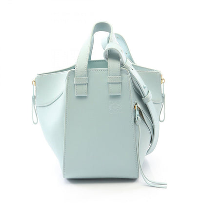Loewe Handbag Hammock Bag Compact 2-Way Light Blue Leather