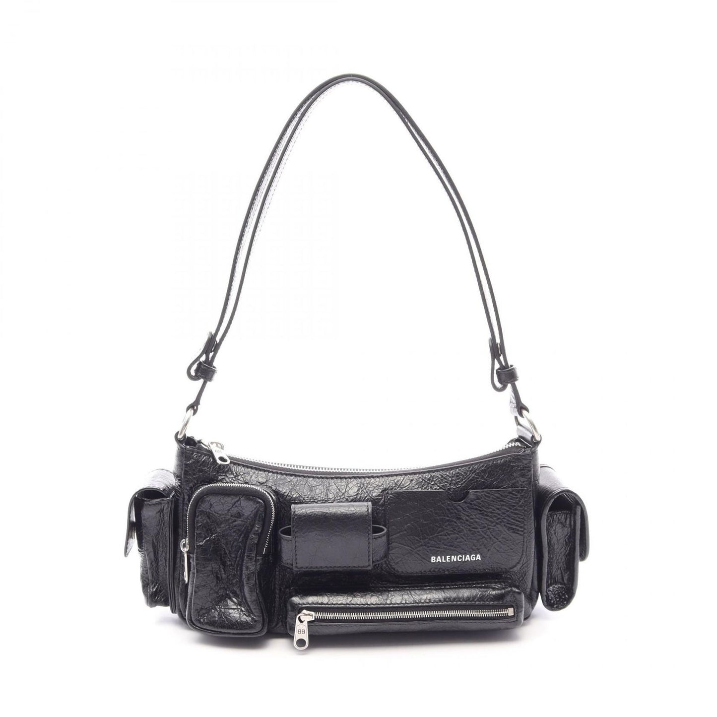 Balenciaga Shoulder Bag Superbusy Small Black Leather