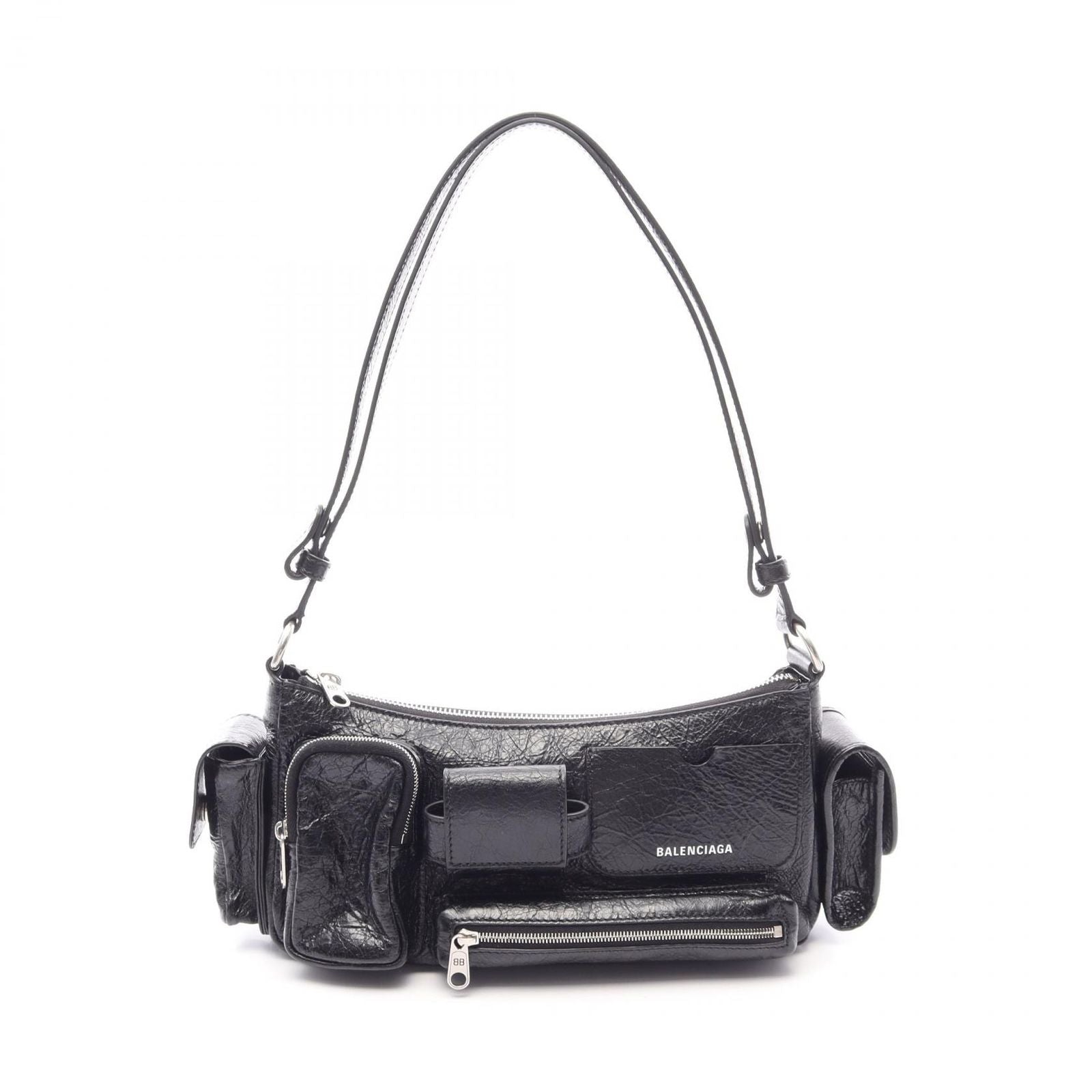 Balenciaga Shoulder Bag Superbusy Small Black Leather
