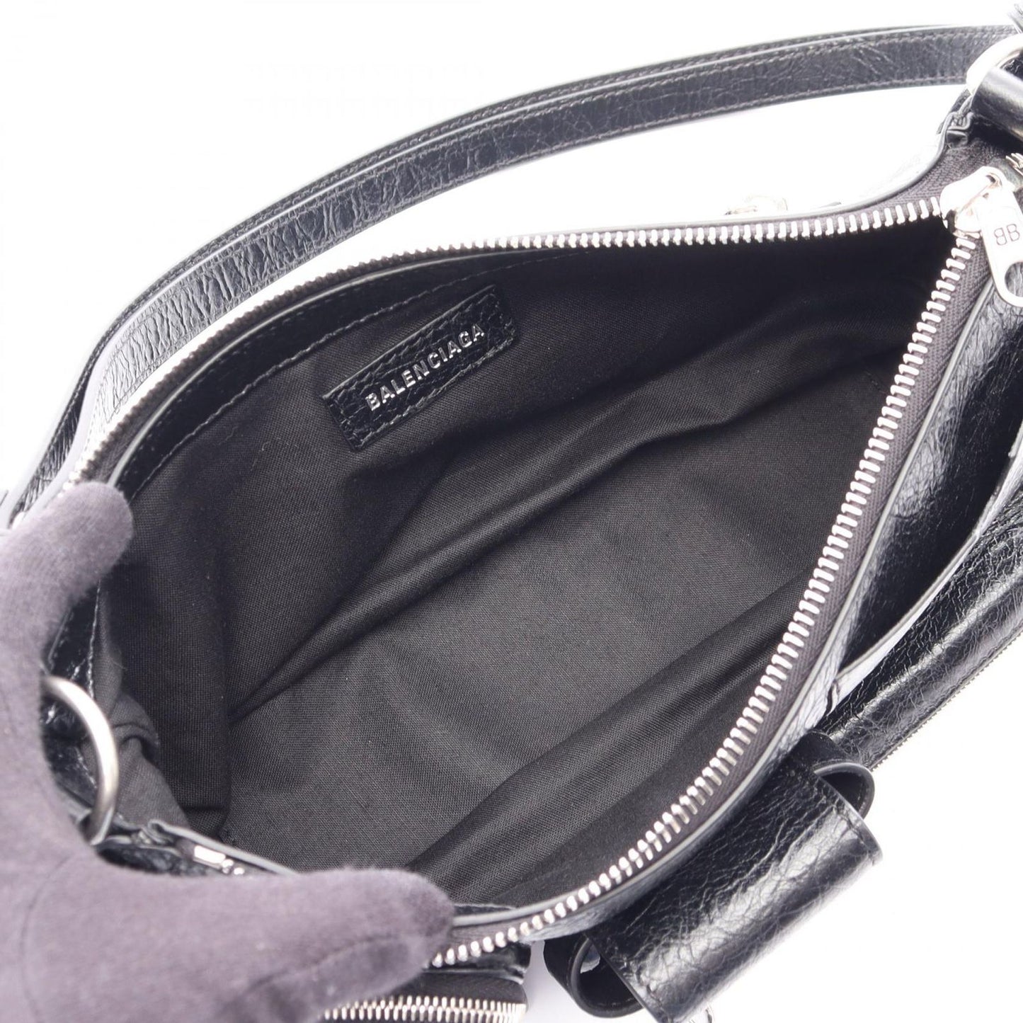 Balenciaga Shoulder Bag Superbusy Small Black Leather — view 3