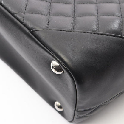 Chanel Tote Cambon Line Large Black Enamel Leather Patent — view 7