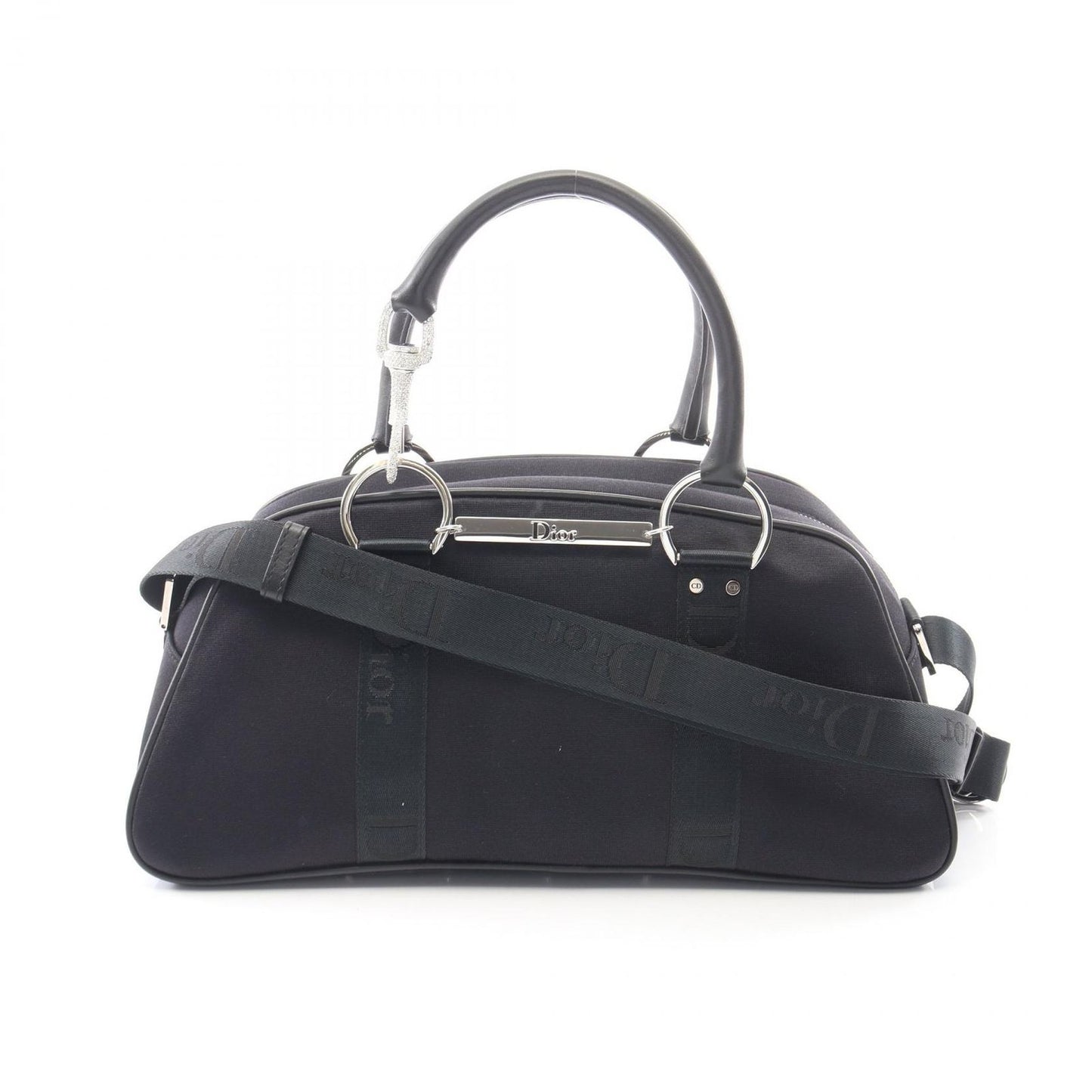 Dior Hardcore Bowling Bag 2-Way Black Leather